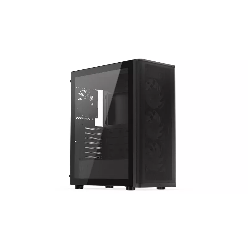 ENDORFY Ventum 400 ARGB Caixa de PC ATX - Preto, Vidro Temperado, 4x Ventoinhas Stratus 120 PWM ARGB, Controlador ARGB & PWM, USB-C