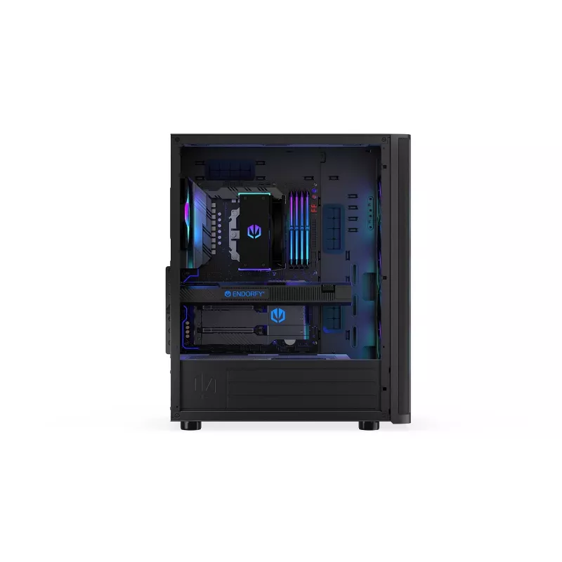ENDORFY Ventum 400 ARGB Caixa de PC ATX - Preto, Vidro Temperado, 4x Ventoinhas Stratus 120 PWM ARGB, Controlador ARGB & PWM, USB-C