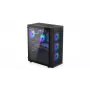 ENDORFY Ventum 400 ARGB Caixa de PC ATX - Preto, Vidro Temperado, 4x Ventoinhas Stratus 120 PWM ARGB, Controlador ARGB & PWM, USB-C