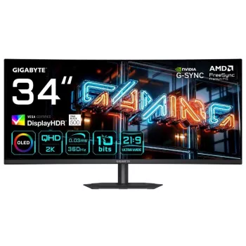 Gigabyte AORUS MO34WQC36 monitor gaming curvo QD-OLED 34