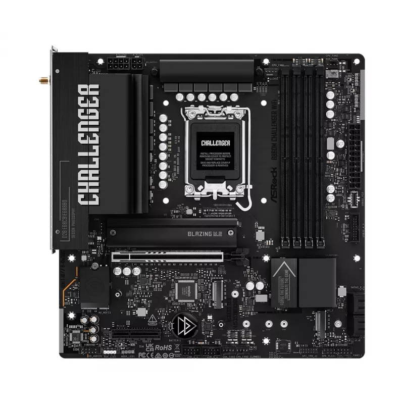 ASRock B860M Challenger WiFi LGA1851 mATX DDR5 placa-mãe (90-MXBUP0-A0UAYZ)