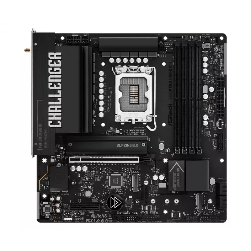 ASRock B860M Challenger WiFi LGA1851 mATX DDR5 placa-mãe (90-MXBUP0-A0UAYZ)