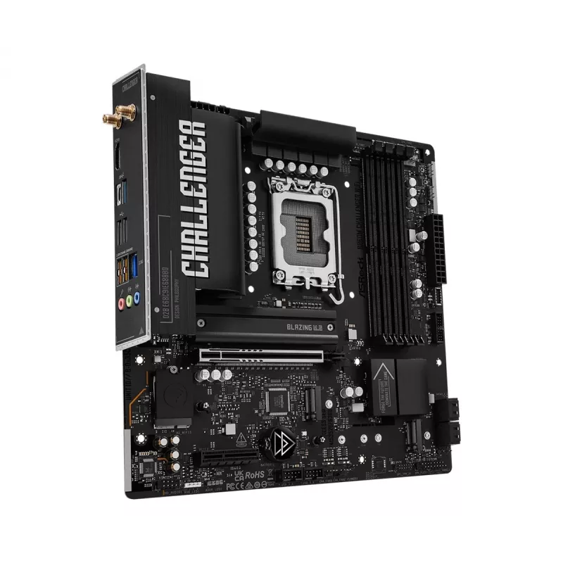 ASRock B860M Challenger WiFi LGA1851 mATX DDR5 placa-mãe (90-MXBUP0-A0UAYZ)