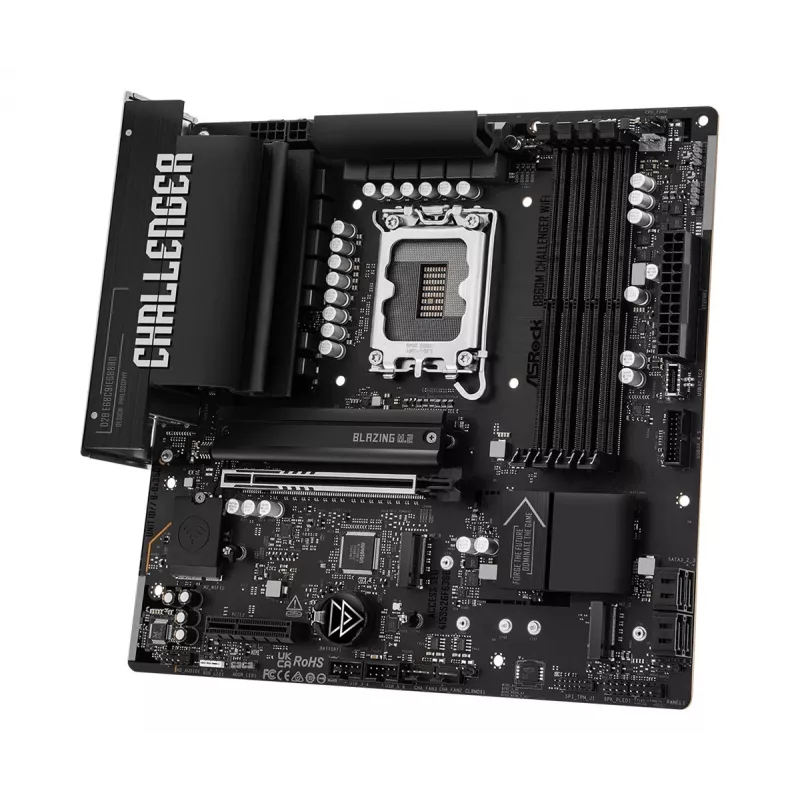 ASRock B860M Challenger WiFi LGA1851 mATX DDR5 placa-mãe (90-MXBUP0-A0UAYZ)