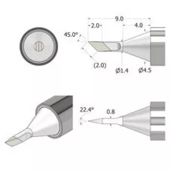 iFixit FixHub ponta de soldar faca 1,4mm IF145-842-1 prateado