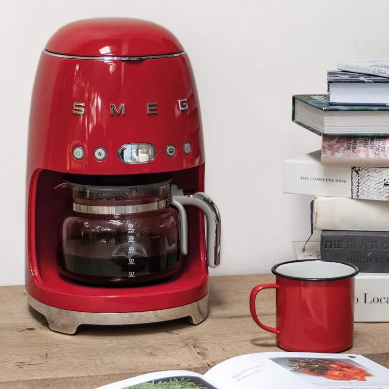 Smeg DCF02RDEU máquina de café de filtro 50's Style 10 chávenas 1,4 l vermelho