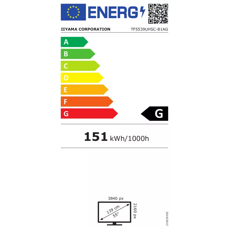Iiyama ProLite TF5539UHSC-B1AG monitor LED 55