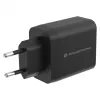 Conceptronic ALTHEA20B45 carregador de parede GaN 45W USB-C PD e USB-A QC 3.0 de duas portas preto