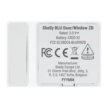Shelly BLU Door/Window ZB sensor inteligente de porta/janela Zigbee Bluetooth branco