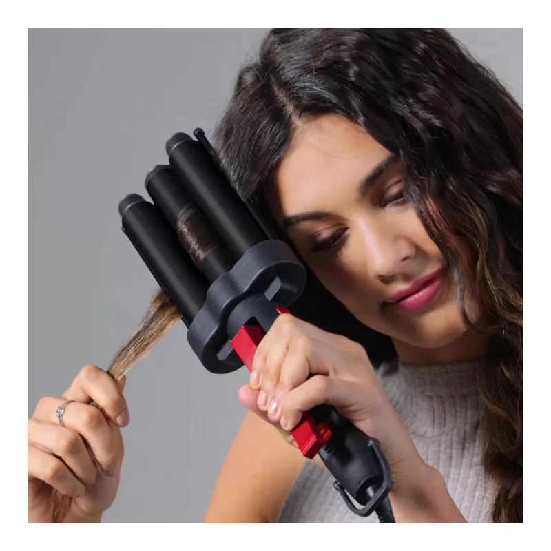 Revlon RVIR3056UKE escova de ar quente - preto/vermelho - cabo de 2,5 m - conjunto de styling de cabelo