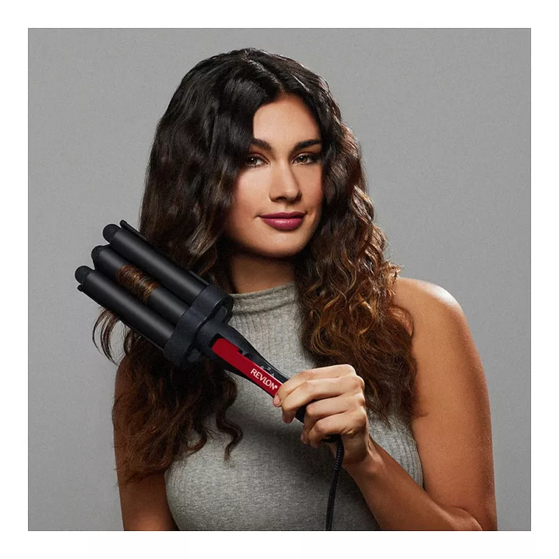 Revlon RVIR3056UKE escova de ar quente - preto/vermelho - cabo de 2,5 m - conjunto de styling de cabelo