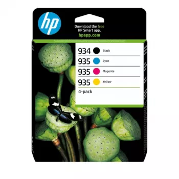 HP 934/935 tinteiros originais pack de 4 (preto, ciano, magenta, amarelo)