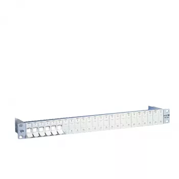 METZ CONNECT BTR E-DAT módulo patch panel - 24 portas - Cat.6A - blindado - 1U - cinzento claro (RAL 7035) - 130920-00-E