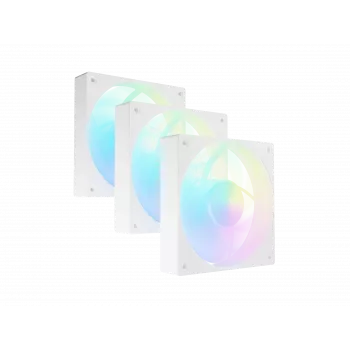 Conjunto de Ventoinhas Fury SAI S12 ARGB PWM Branco 3-Pack