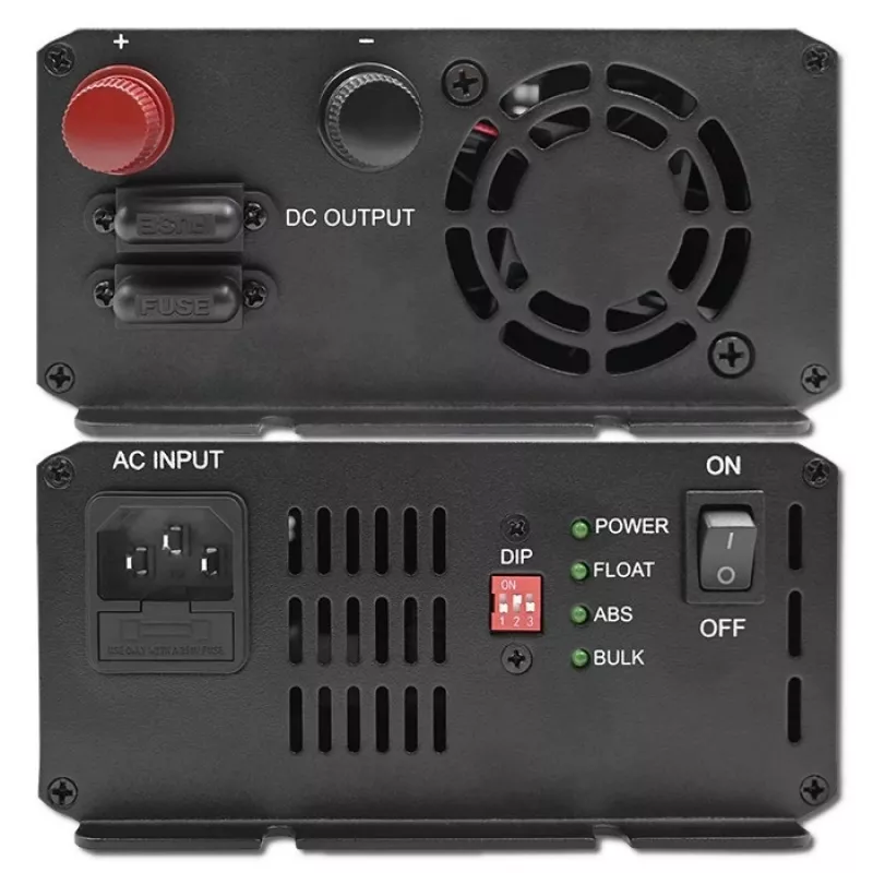 Qoltec Intelligent Professional Carregador de Baterias Monolith para Baterias LiFePO4 AGM GEL SLA | 40A | 12V