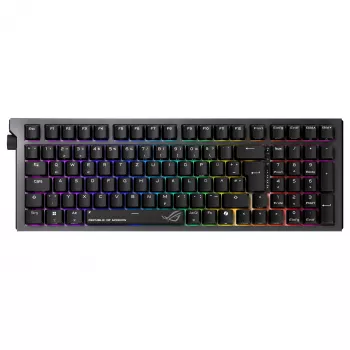 ASUS ROG Strix Morph 96 Teclado Gaming Wireless, Layout 96%, Switches ROG NX Snow, Hot-Swappable, Conectividade Tri-Mode, Preto