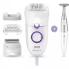 Braun Silk-épil 5 5-825 Depiladora Elétrica, Branco/Rosa, 28 Pinças, MicroGrip, com Fio