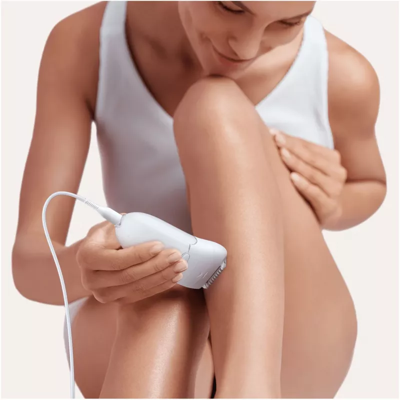 Braun Silk-épil 5 5-825 Depiladora Elétrica, Branco/Rosa, 28 Pinças, MicroGrip, com Fio