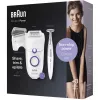 Braun Silk-épil 5 5-825 Depiladora Elétrica, Branco/Rosa, 28 Pinças, MicroGrip, com Fio