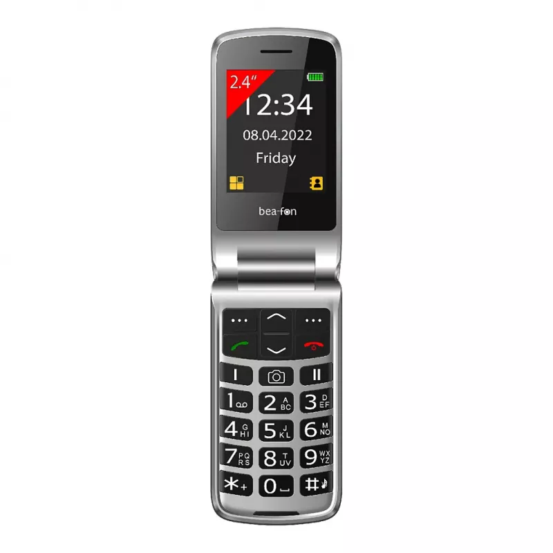 Bea-fon Silver Line SL605 Telemóvel Básico Dual-SIM Preto Prateado