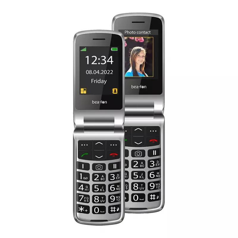 Bea-fon Silver Line SL605 Telemóvel Básico Dual-SIM Preto Prateado