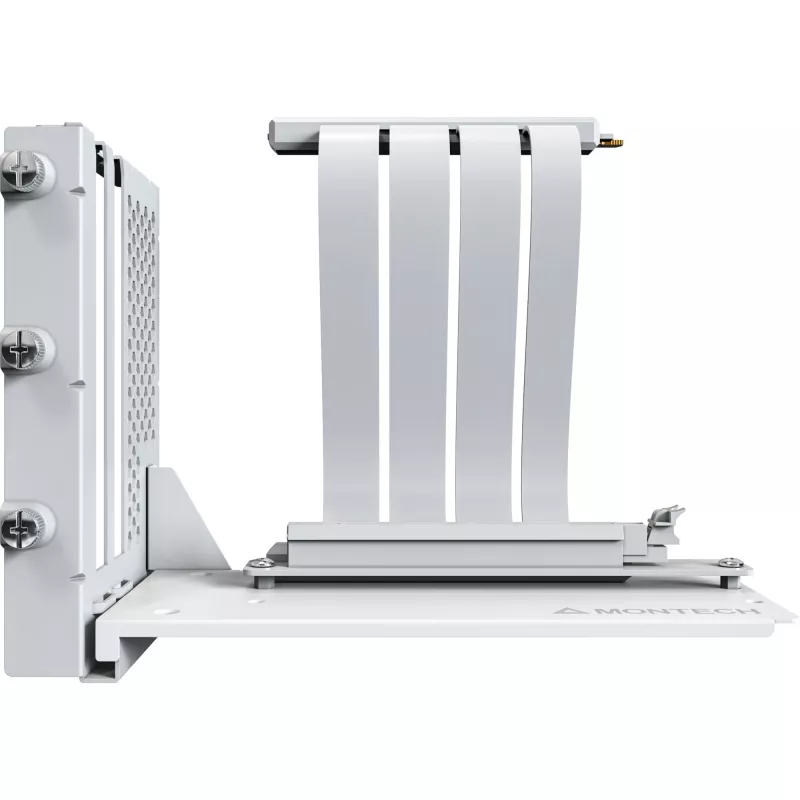 MONTECH Kit de Montagem Vertical para GPU PCIe 4.0 Cabo Riser Branco 20cm