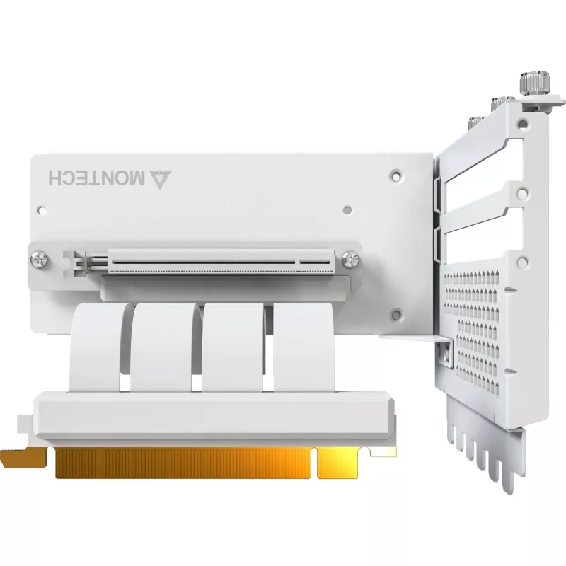 MONTECH Kit de Montagem Vertical para GPU PCIe 4.0 Cabo Riser Branco 20cm