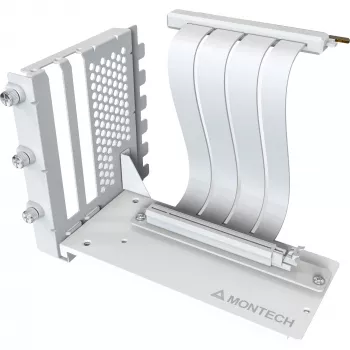 MONTECH Kit de Montagem Vertical para GPU PCIe 4.0 Cabo Riser Branco 20cm