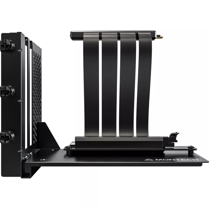 MONTECH Kit de Montagem Vertical para GPU PCIe 4.0 Cabo Riser Preto 20cm
