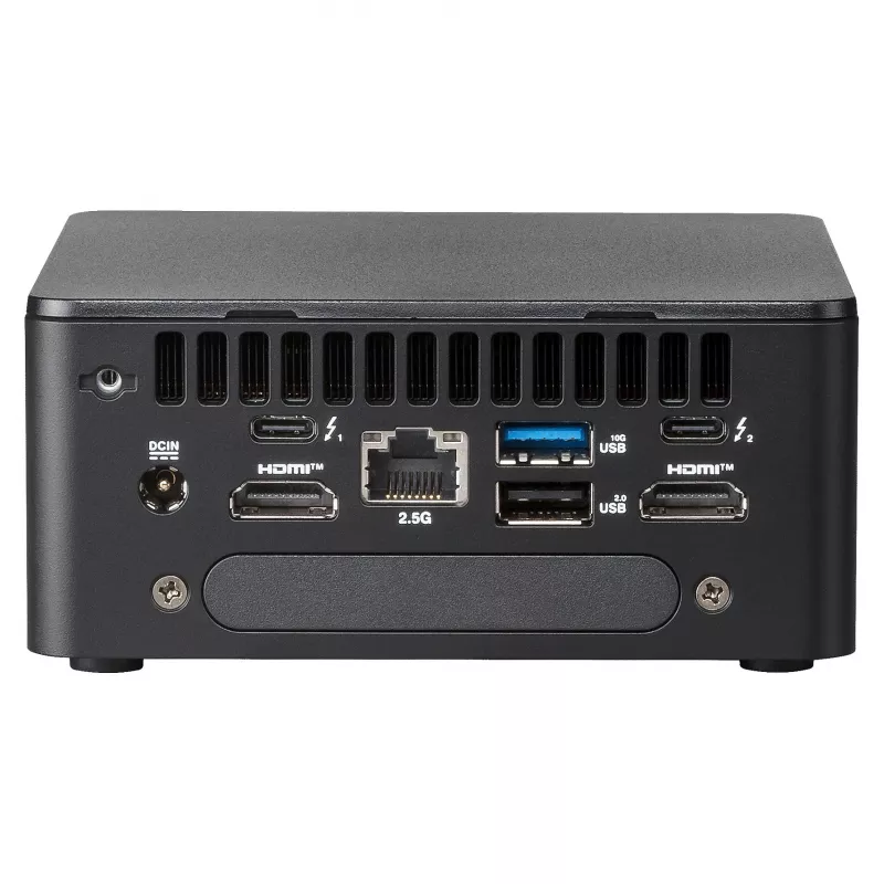ASUS NUC 13 Pro Tall Kit RNUC13L3HV500000I - Barebone - Mini-PC - Intel Core i5-1350P - Sem RAM - Sem armazenamento - Intel Iris Xe Graphics - Wi-Fi 6E - Bluetooth 5.3 - 2.5GbE - vPro - Preto
