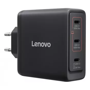 Carregador Lenovo Multi-Port USB-C 100W GaN Preto - EU