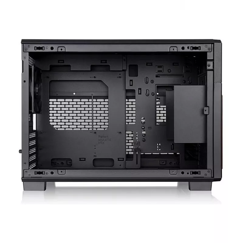 Caixa Thermaltake TR200 WS Super Mini Tower, Preto/Madeira, vidro temperado