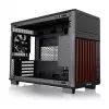 Caixa Thermaltake TR200 WS Super Mini Tower, Preto/Madeira, vidro temperado