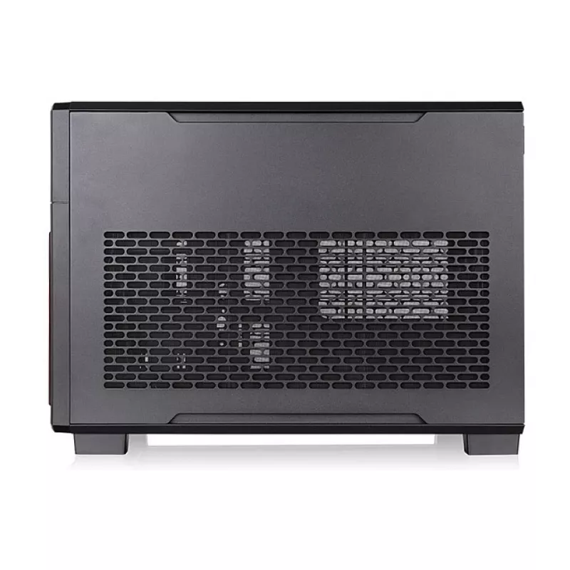 Caixa Thermaltake TR200 WS Super Mini Tower, Preto/Madeira, vidro temperado