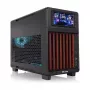 Caixa Thermaltake TR200 WS Super Mini Tower, Preto/Madeira, vidro temperado