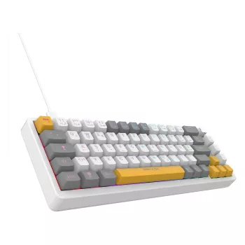 Teclado gaming INCA RGB Red Switch USB Mecânico 2,00m Branco (IKG-457)