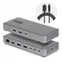 Docking station StarTech.com USB4 / Thunderbolt 4 / Thunderbolt 5 - 2x DisplayPort - 1GbE, 2.5GbE - 100W Power Delivery - 3 ecrãs - 8K