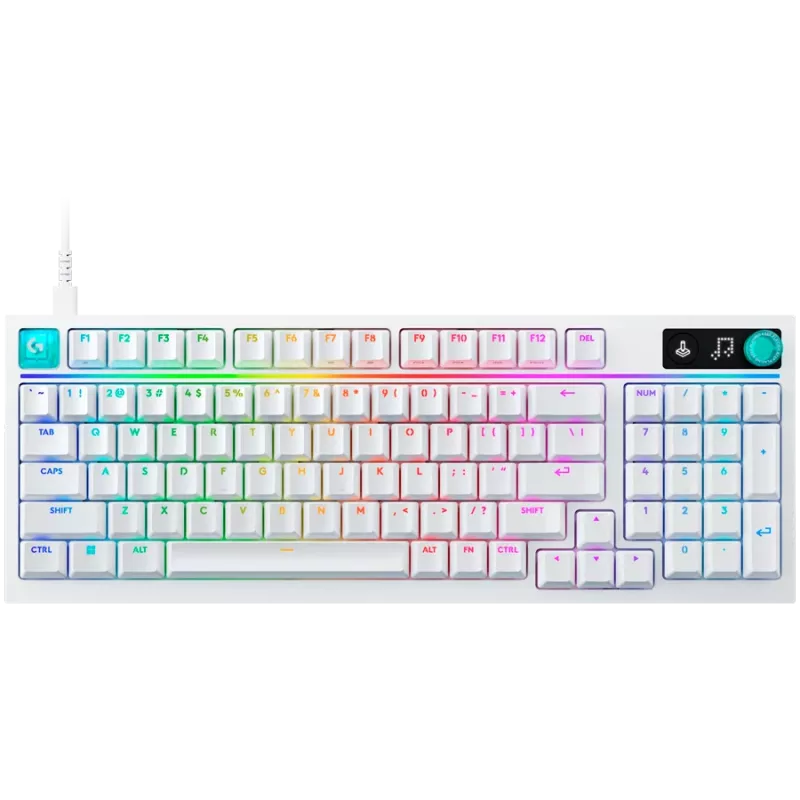 Teclado gaming com fios Logitech G316 X 98 - Branco - US International - Tátil