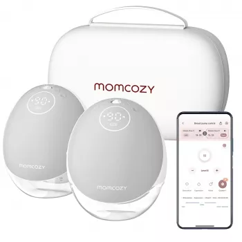 Bomba de leite elétrica portátil dupla Momcozy M9 Cinzento 150ml