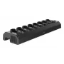 Axis W701 Mk II Docking Station - Estação de carregamento e sincronização de 8 baías para câmaras corporais - 120W - Preto (NCS S 9000-N) - Ficha europeia