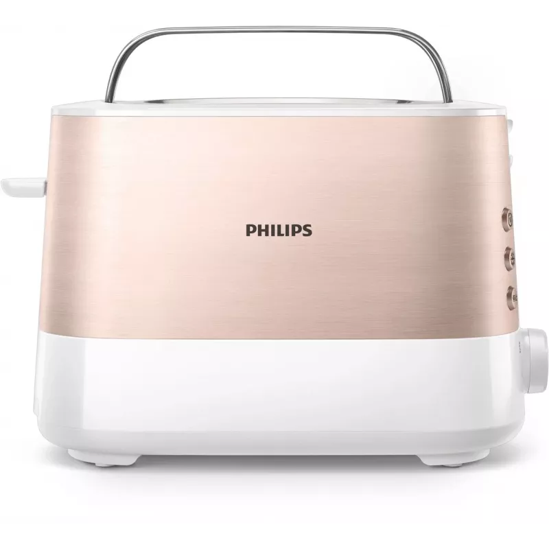 Philips Viva Collection HD2638/11 Torradeira 2 fatias 950 W Rose Gold, Branco