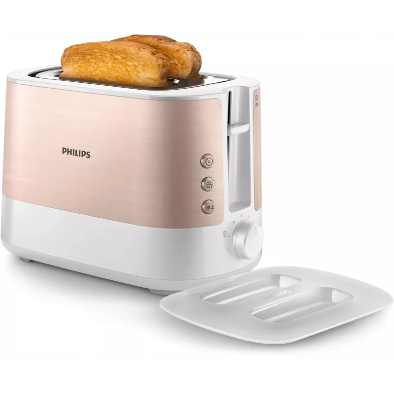 Philips Viva Collection HD2638/11 Torradeira 2 fatias 950 W Rose Gold, Branco