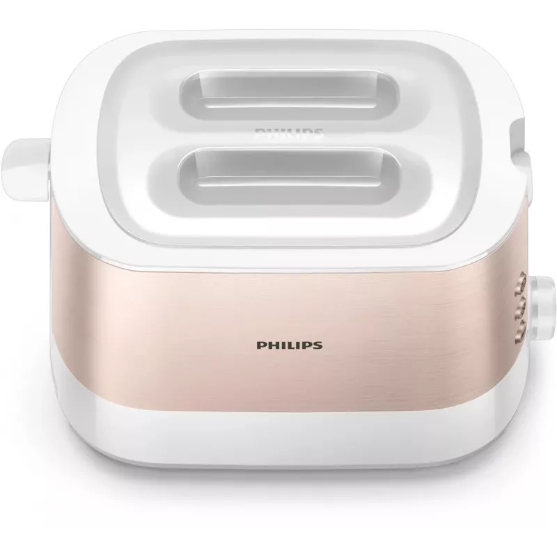 Philips Viva Collection HD2638/11 Torradeira 2 fatias 950 W Rose Gold, Branco