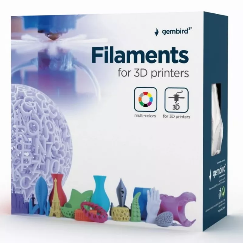 Gembird 3DP-PLA+1.75-02-BK Filamento PLA+ 1,75 mm preto 1 kg