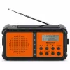 TechniSat TechniRadio Solar 2 Rádio portátil DAB+/FM com painel solar e manivela, Preto/Laranja