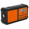 TechniSat TechniRadio Solar 2 Rádio portátil DAB+/FM com painel solar e manivela, Preto/Laranja