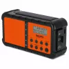 TechniSat TechniRadio Solar 2 Rádio portátil DAB+/FM com painel solar e manivela, Preto/Laranja