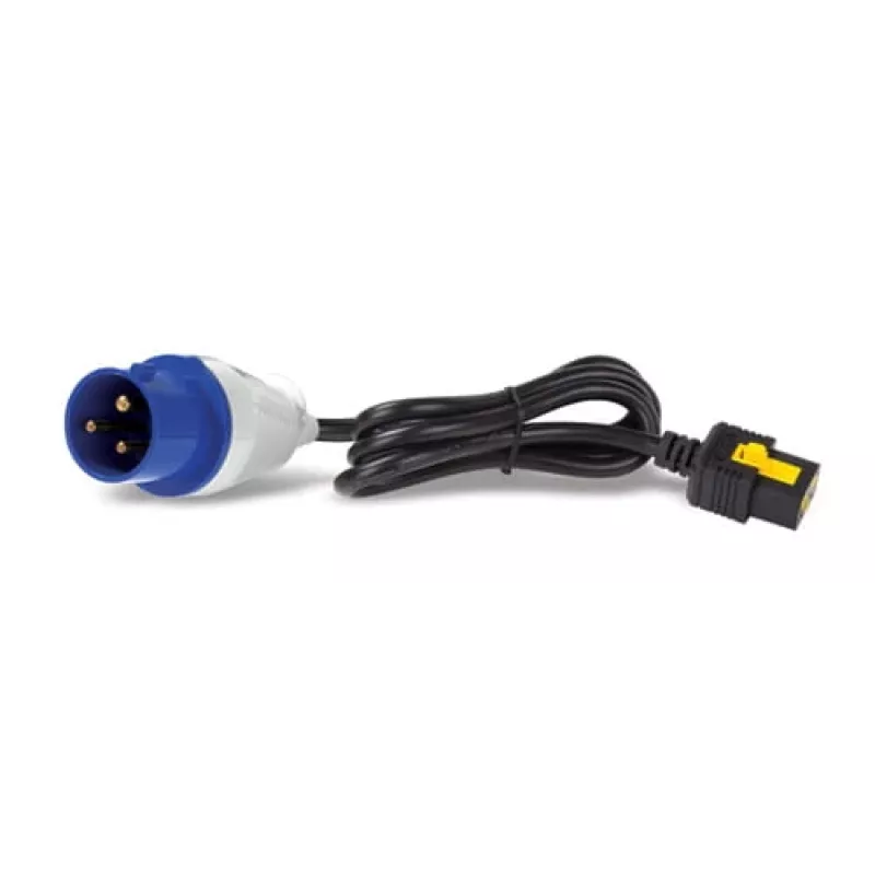 APC Cabo de alimentação - IEC 60309 16A (M) para IEC 60320 C19 - 16 A - 3,0 m - com bloqueio - Preto - para P/N: SMT2200I-AR, SMT2200R2I-AR, SMT3000I-AR, SMT3000R2I-AR, SRT1500XLI, SRT2200XLI-KR (AP8758)