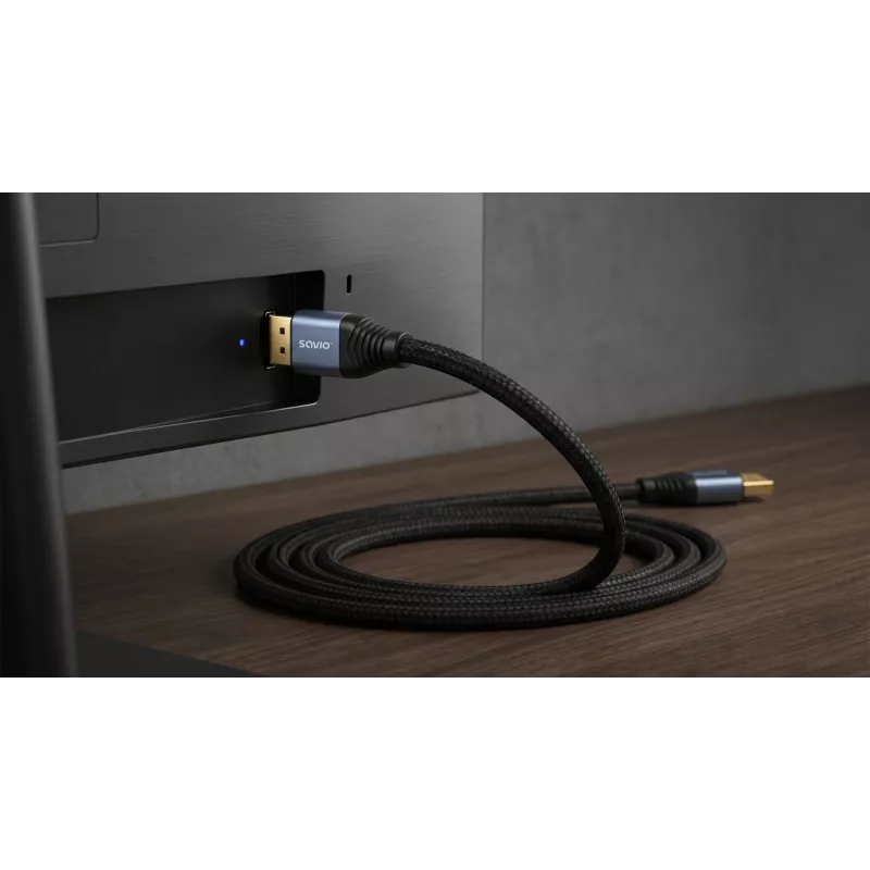 SAVIO CL-210 Cabo DisplayPort 2.1 2m Preto