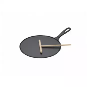 Le Creuset Frigideira para Crepes em Ferro Fundido 27 cm Preto